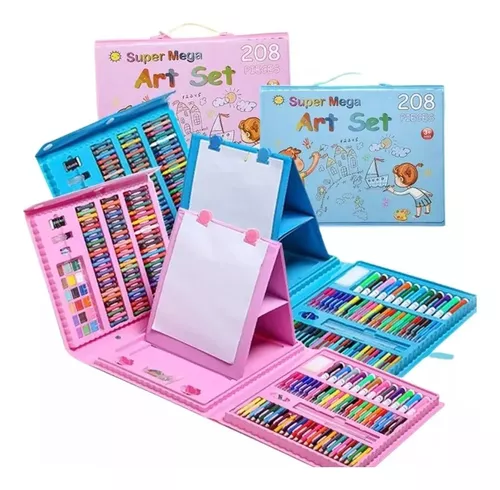 🎨 SET DE ARTE ESCOLAR - 208 PIEZAS 🎨