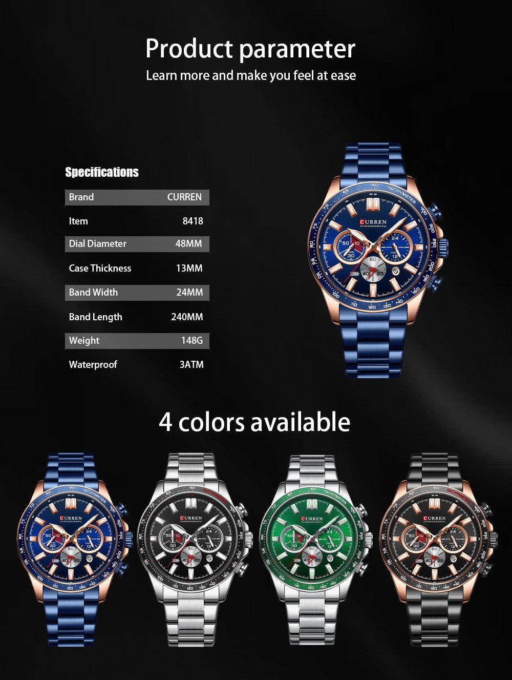 Reloj Curren 8418 para Hombre