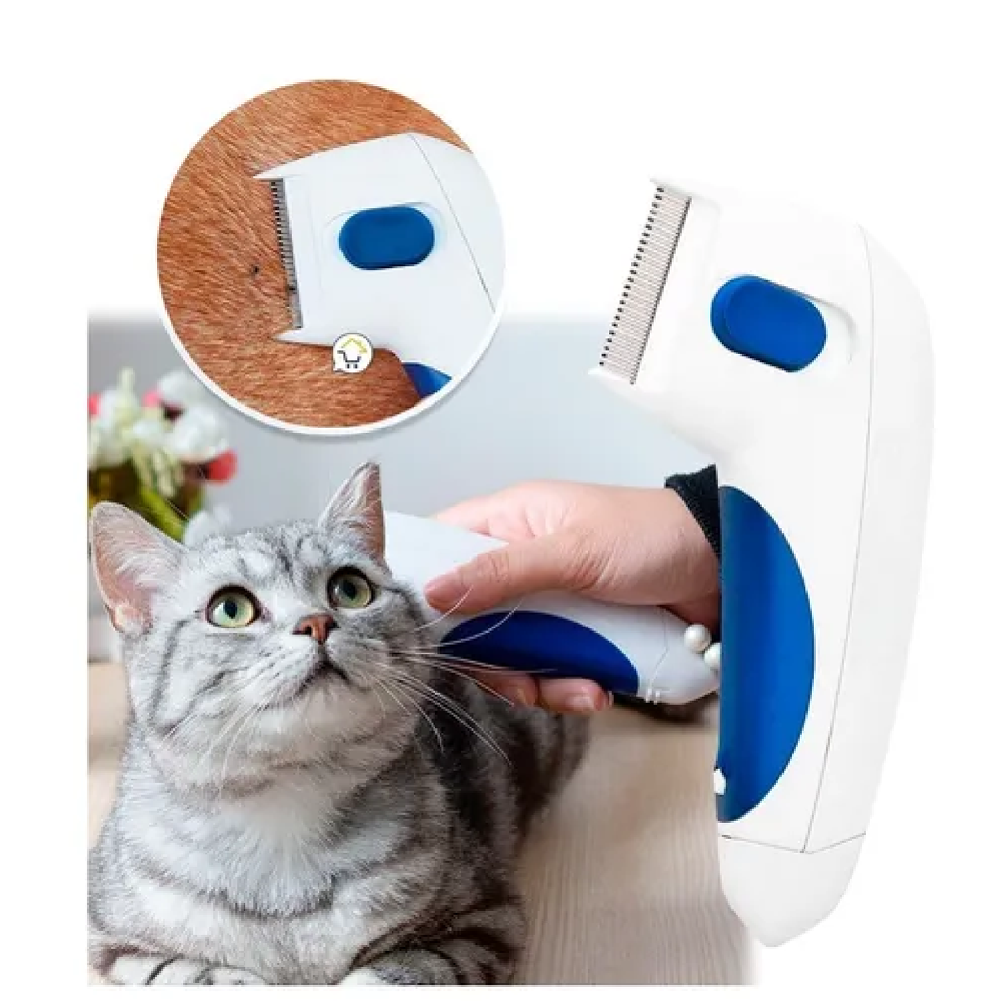 ✨ Peine TV Flea Doctor para Mascotas - Mata Pulgas para Perros y Gatos ✨