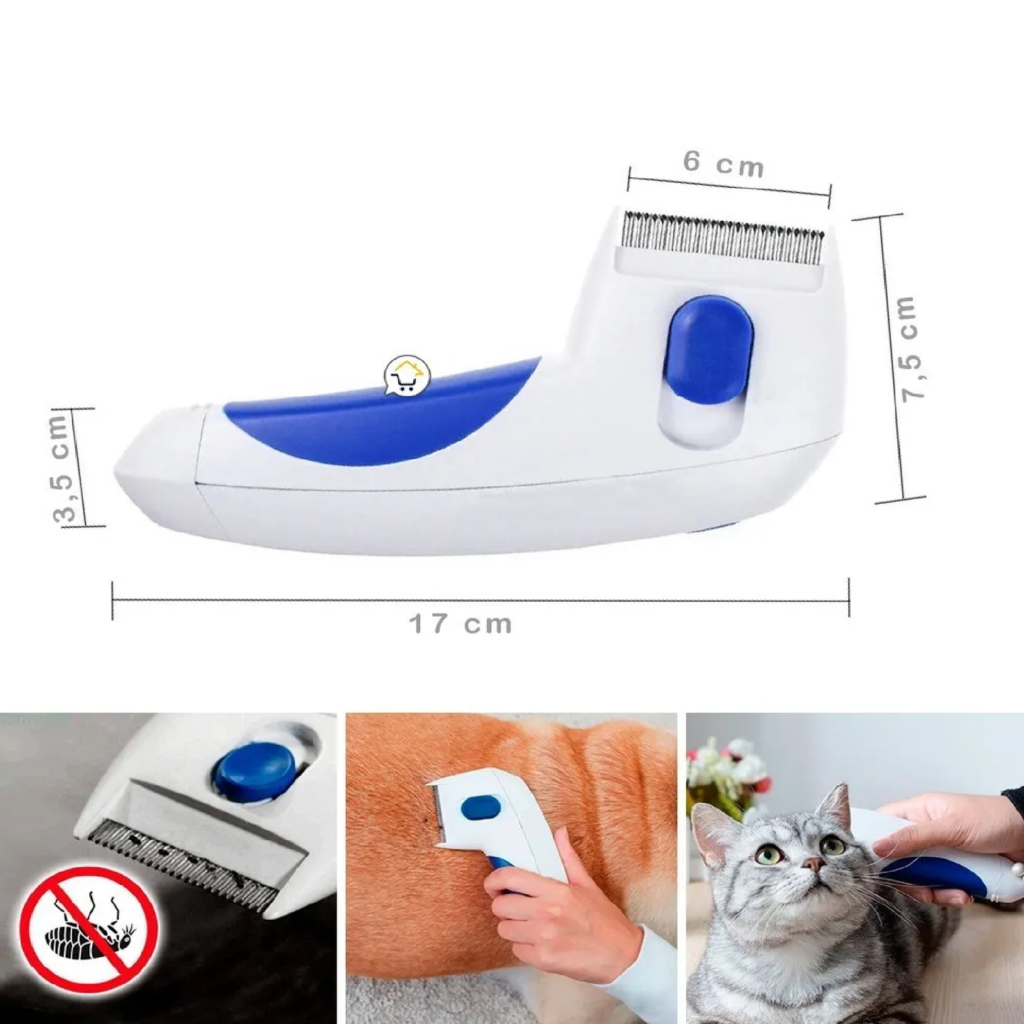 ✨ Peine TV Flea Doctor para Mascotas - Mata Pulgas para Perros y Gatos ✨