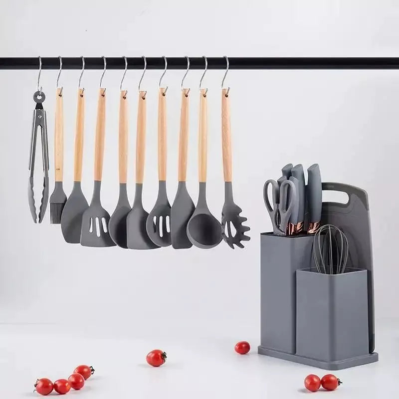 ¡Transforma tu cocina con el Set de 19 Utensilios de Cocina! 🍴✨