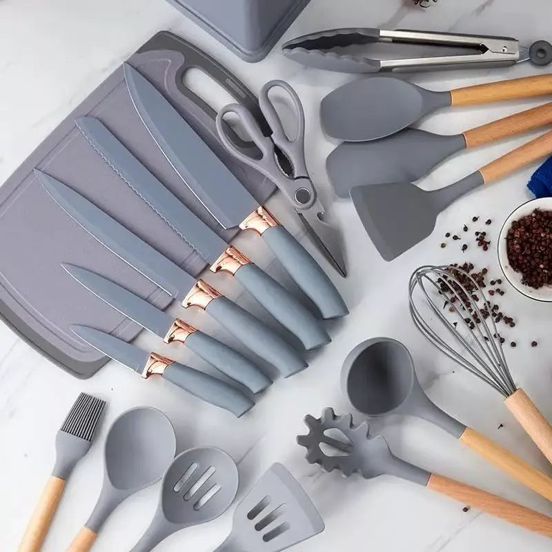 ¡Transforma tu cocina con el Set de 19 Utensilios de Cocina! 🍴✨