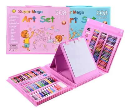 🎨 SET DE ARTE ESCOLAR - 208 PIEZAS 🎨