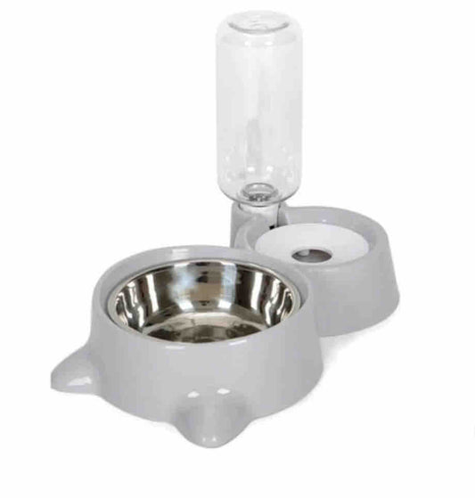 ✨ Plato Doble con Dispensador de Agua para Mascotas ✨